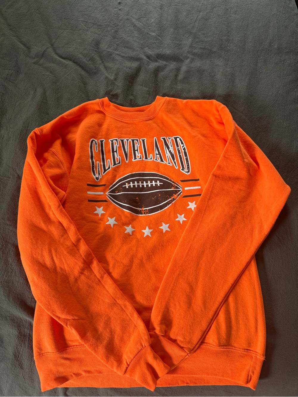 Emily Roggenburk Orange Cleveland Browns Sweatshirt